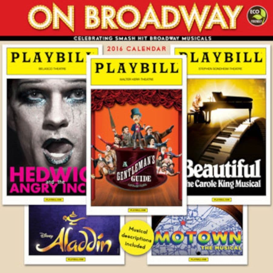 2016 Playbill On Broadway Wall Calendar
