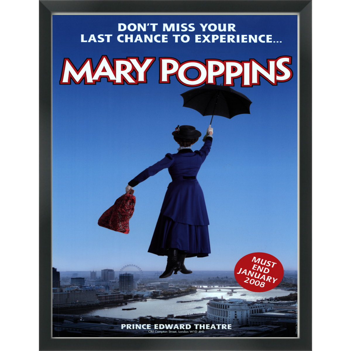 Mary Poppins Prince Edward Theatre Repro Poster
