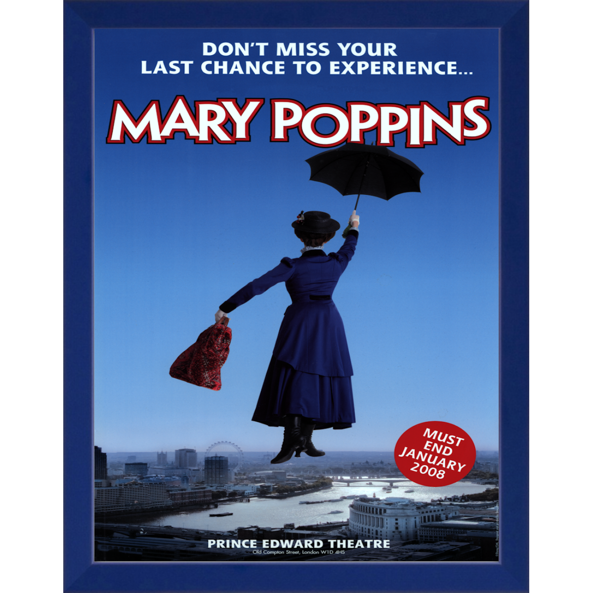 Mary Poppins Prince Edward Theatre Repro Poster