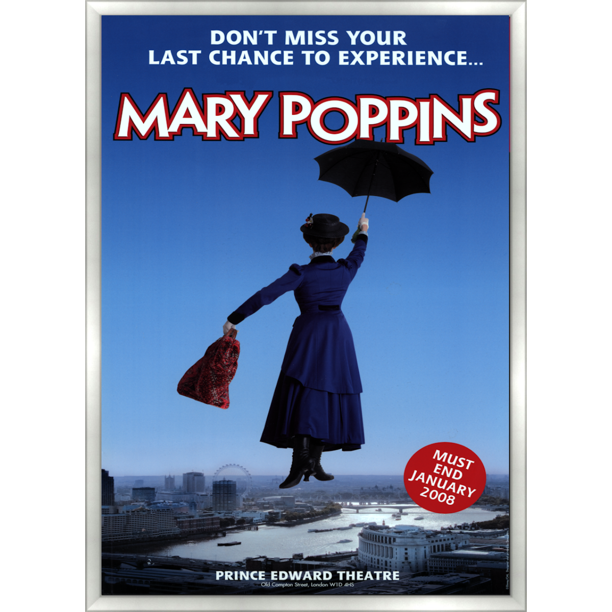 Mary Poppins Prince Edward Theatre Repro Poster