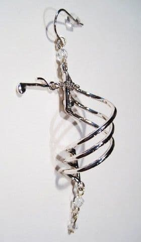 Crystal Swirling Drop Earrings