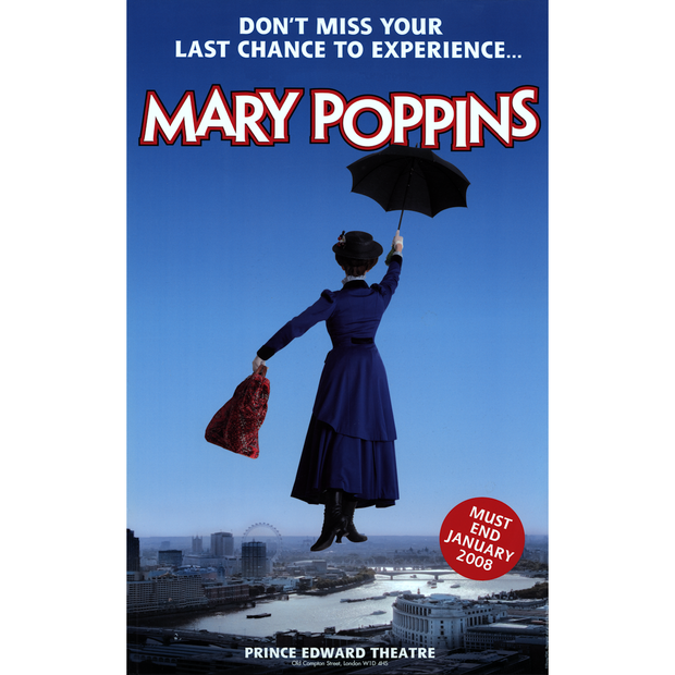 Mary Poppins Prince Edward Theatre Repro Poster