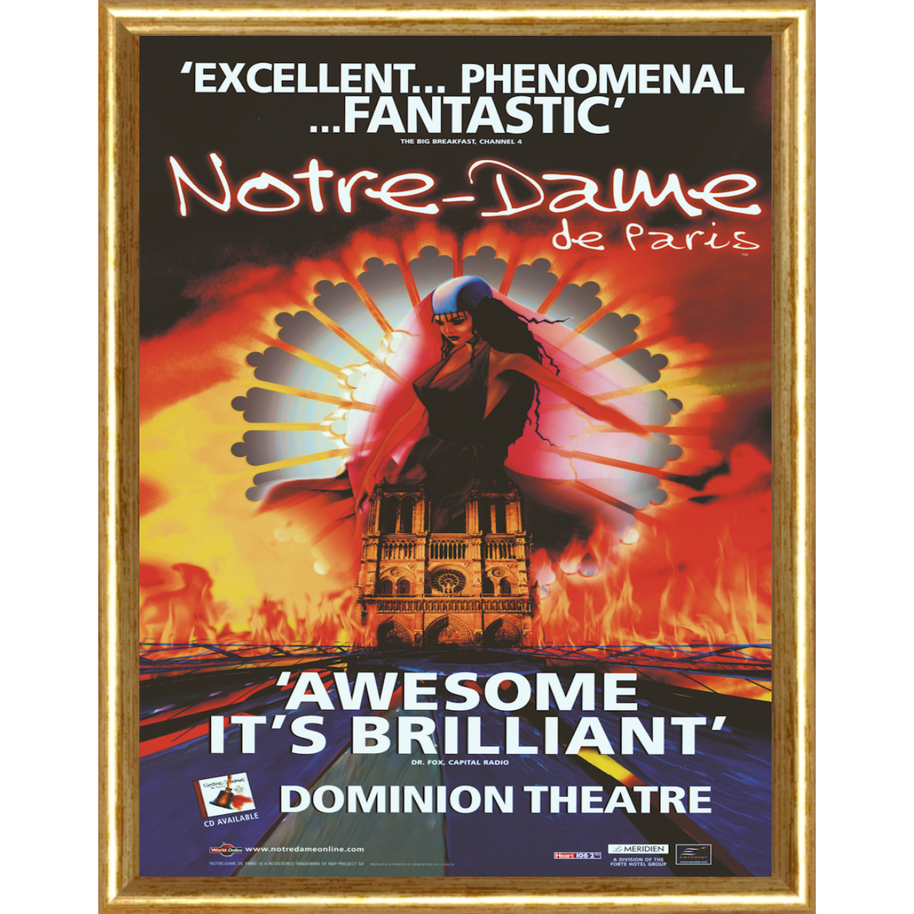 Notre Dame De Paris Dominion Theatre Repro poster
