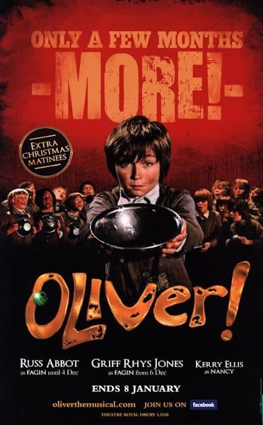 Oliver! THeatre Royal Drury Lane (Only a few months MORE!) Repro Folio Poster