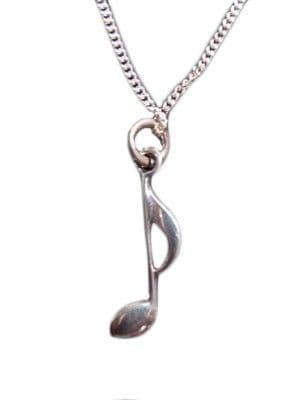 Quaver on 18 inch silver chain