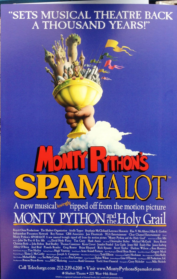 Spamalot 2005 Original Broadway Windowcard