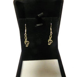 Sterling Silver treble clef earrings