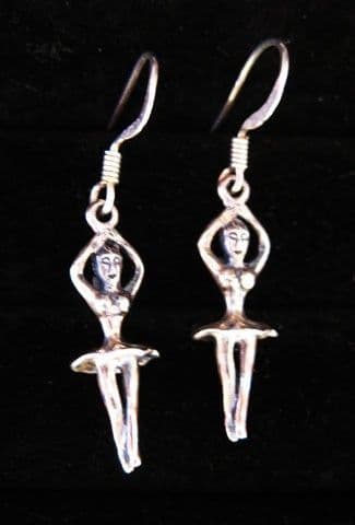 Sterling Silver upright ballet dancer earrings