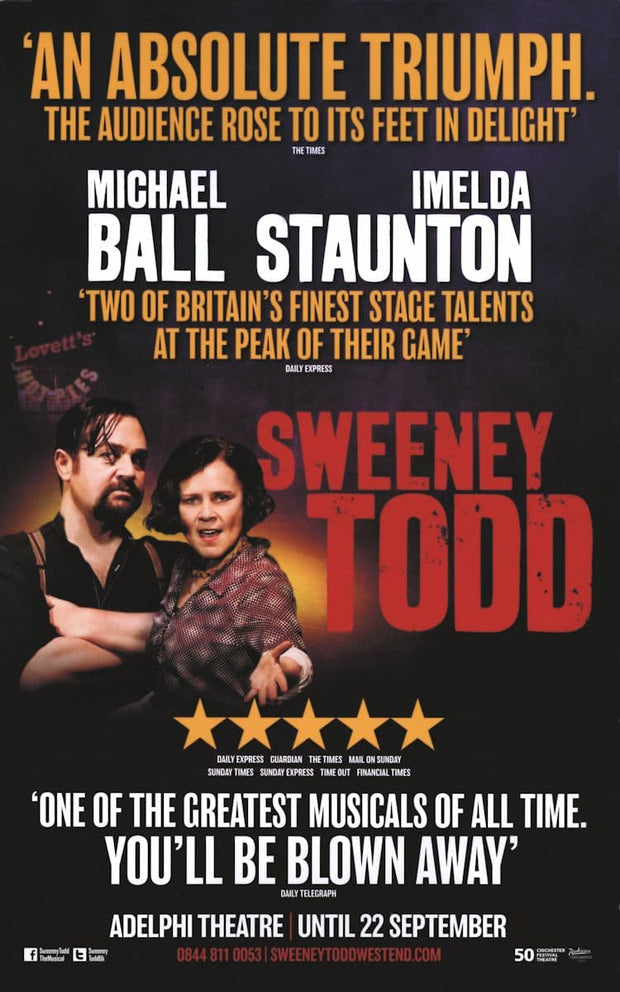 Sweeney Todd Michael And Imelda Repro Poster 12.5x20 inches