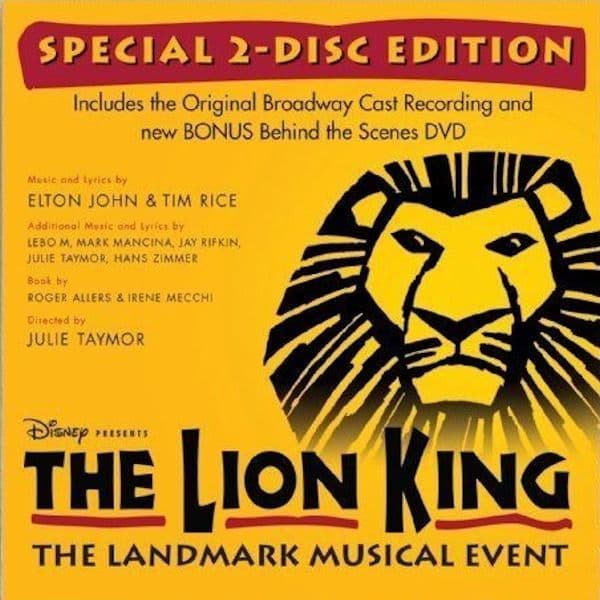 The Lion King Original Broadway Cast Special 2-Disc CD+DVD