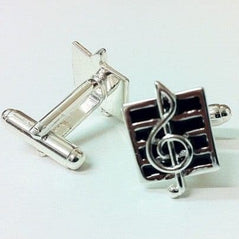 Treble Clef on Stave Cufflinks