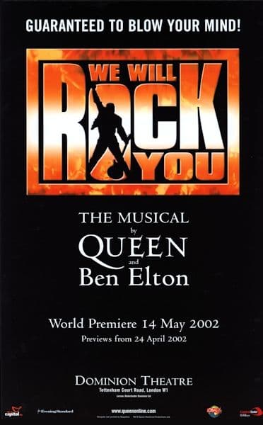 We Will Rock You Dominion Theatre Repro Folio Poster